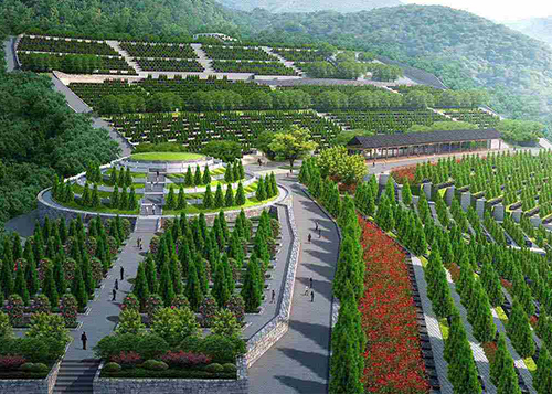 新建陵园墓地